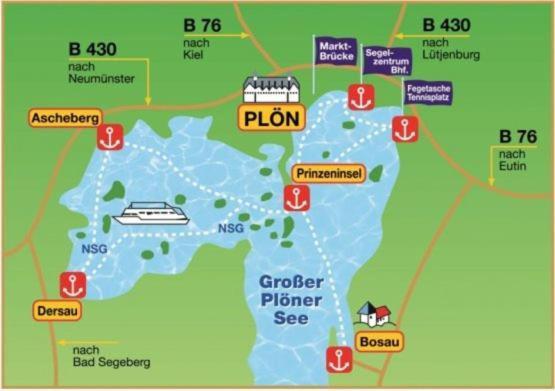 Fewo In Bosau Am Ploener See Mit Eigenem Bootssteg App 12 Εξωτερικό φωτογραφία
